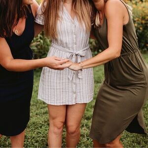 Abercrombie Striped Button-Down Dress